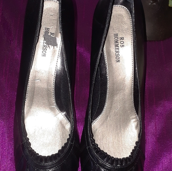 Size 8 Ros Hommerson black leather high heels - Picture 7 of 10